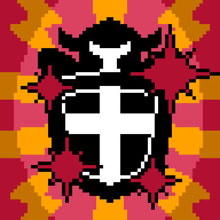 Pixel version of Tenacity from FGO.