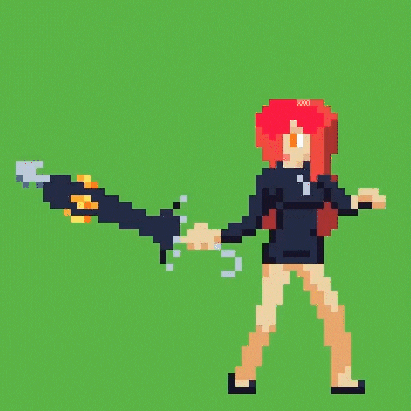Idle animation for the character Parasoul (Skullgirls)